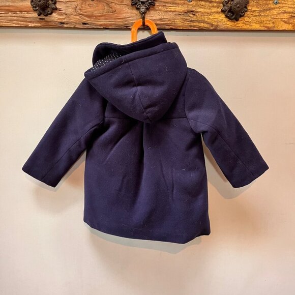 JoJo Maman Bébé Navy‎ Hooded Pea Coat / Sailor coat- Size 2-3 - Picture 4 of 7